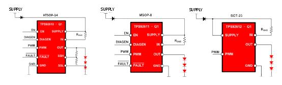 Figure 2: TPS9261x-Q1 简化电路图