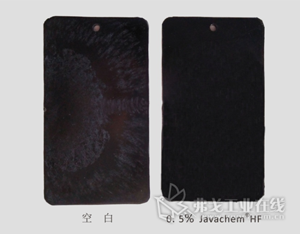 只需添加0.5%的Javachem® HF，即可有效改善50%玻纤增强尼龙6的表面“浮纤”