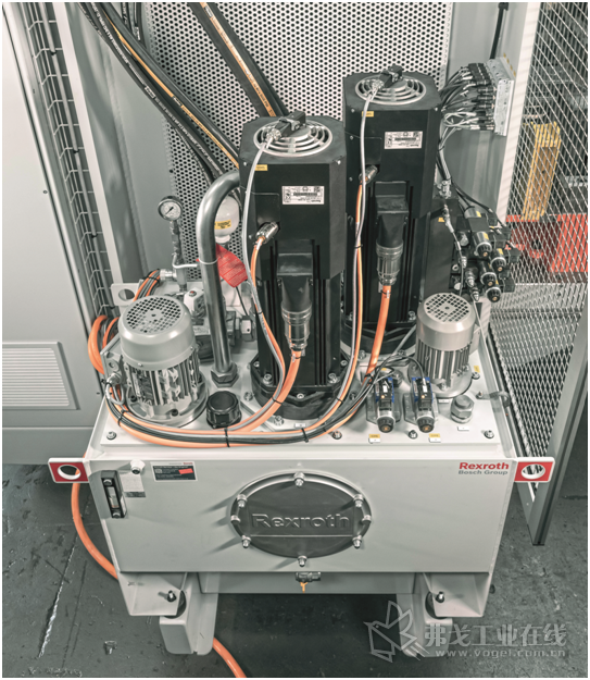 图3 Rexroth公司液压系统的最大流量为170 l/min，设备的邮箱容积为250 l
