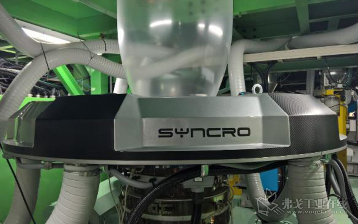 Syncro公司还能提供其他关键的吹膜生产线组件，包括空气环和自动分布仪
